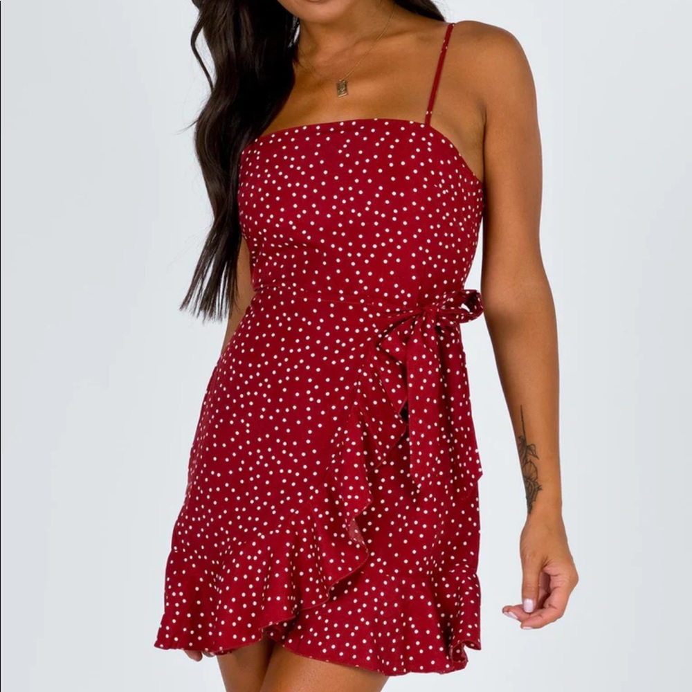 Princess Polly CAESURA MINI DRESS WINE